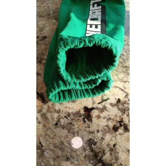 Large 2023 Minecraft Boys Sweatpants Expandable Waist String Tie Green Excellent - Picture 5 of 11